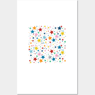 Stars Rainbow Repeat Posters and Art